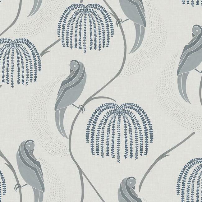 media image for Blaise Wallpaper in Blue/Grey by Christiane Lemieux for York Wallcoverings 276