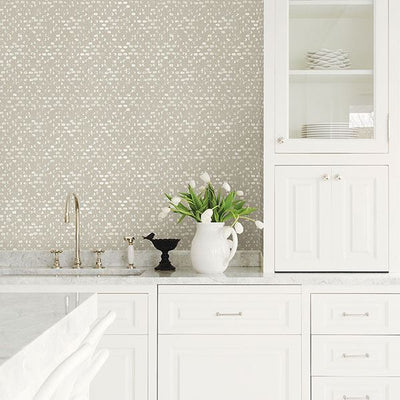 product image for Blissful Harlequin Wallpaper in Bone from the Celadon Collection by Brewster Home Fashions 66