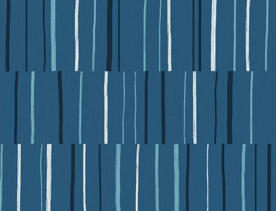 product image for Block Lines Wallpaper in Blueberry, Midnight, and Blue Skies from the Living With Art Collection by Seabrook Wallcoverings 48