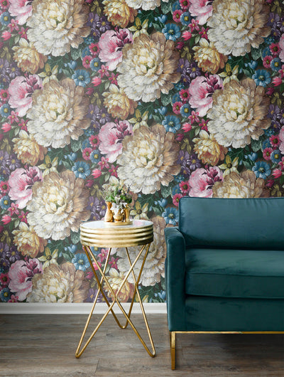 product image for Blooming Floral Peel-and-Stick Wallpaper in Multi by NextWall 81