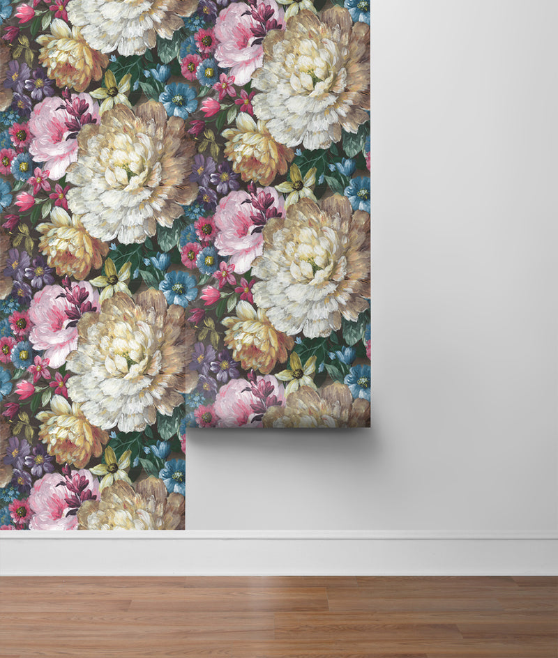media image for Blooming Floral Peel-and-Stick Wallpaper in Multi by NextWall 269