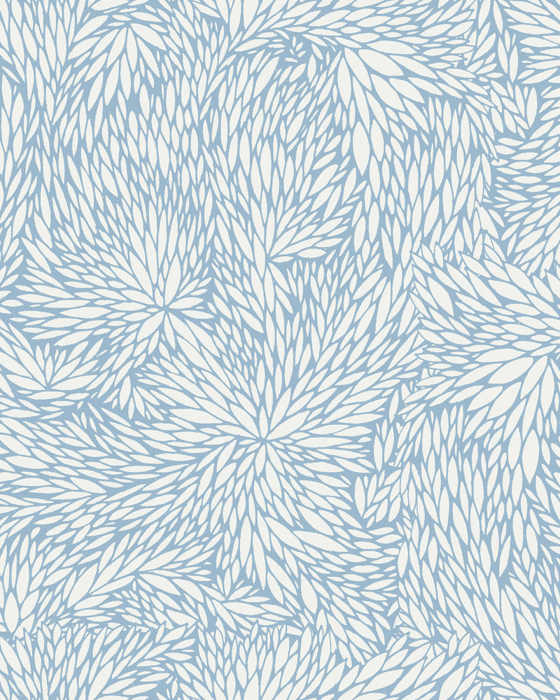 media image for Blooms Wallpaper in Baby Blue 240
