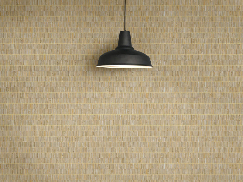 media image for Blue Grass Band Grasscloth Wallpaper in Ginseng from the More Textures Collection by Seabrook Wallcoverings 246