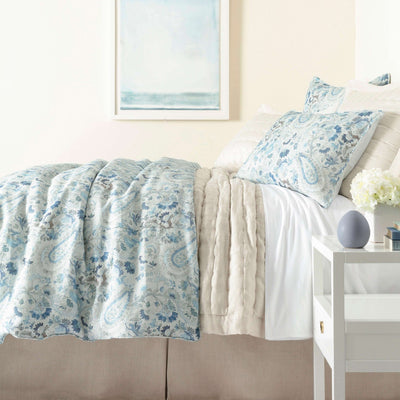 product image for ines linen blue sham by annie selke pc1517 she 2 34