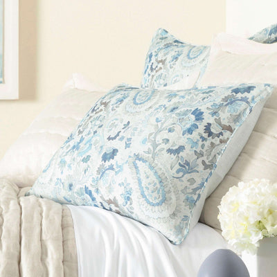 product image of ines linen blue sham by annie selke pc1517 she 1 550