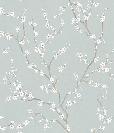 product image of sample blue cherry blossom peel stick wallpaper by roommates for york wallcoverings 1 599