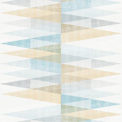 product image for Blue & Yellow Scandinavian Spikes Wallpaper by Walls Republic 2