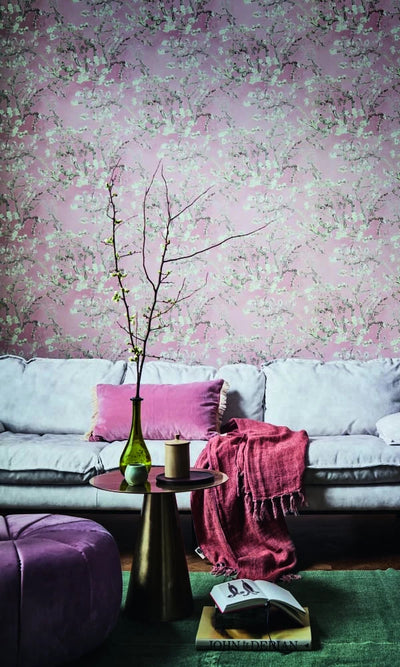product image for Blush Pink Almond Blossom Bold Floral Wallpaper by Walls Republic 57