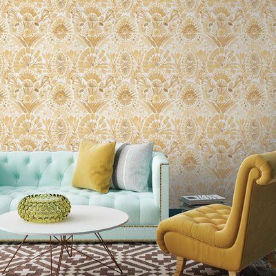 product image for Bohemia Saffron Sun Peel-and-Stick Wallpaper by Tempaper 76