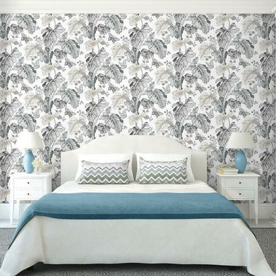 product image for Boho Palm Peel & Stick Wallpaper in Neutral by RoomMates for York Wallcoverings 77