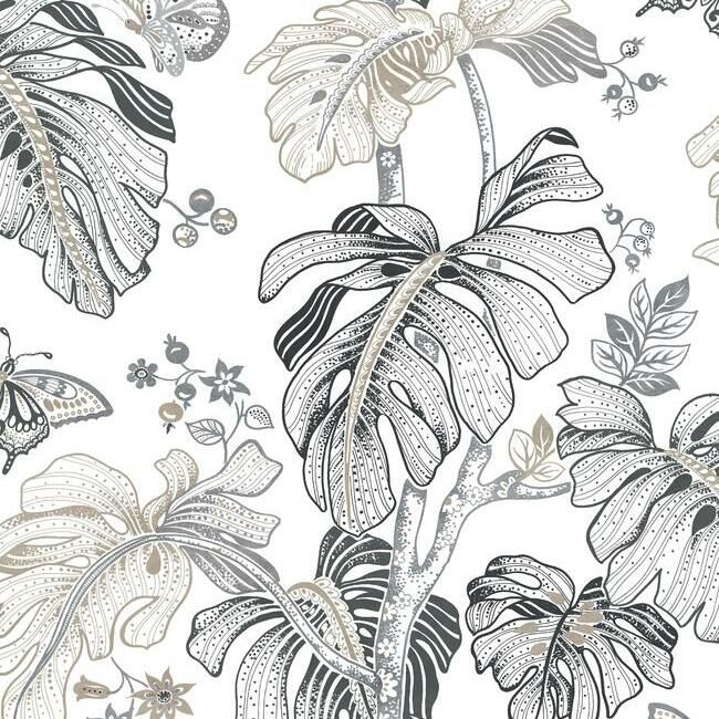media image for Boho Palm Peel & Stick Wallpaper in Neutral by RoomMates for York Wallcoverings 282