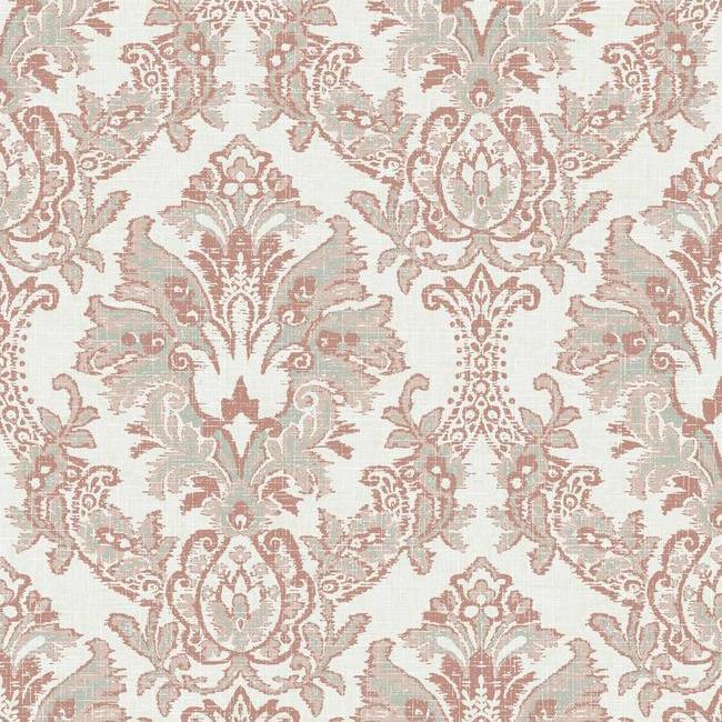 media image for Bold Brocade Wallpaper in Tan and Grey from the Impressionist Collection by York Wallcoverings 254