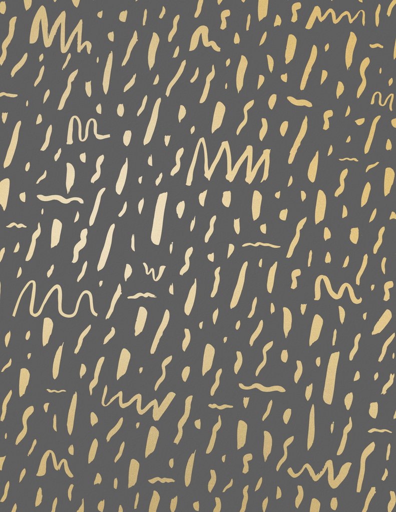 media image for Bomba Wallpaper in Gold on Charcoal design by Thatcher Studio 268