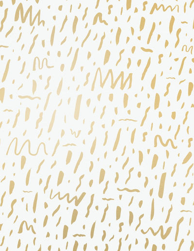 product image for Bomba Wallpaper in Gold on Cream design by Thatcher Studio 23