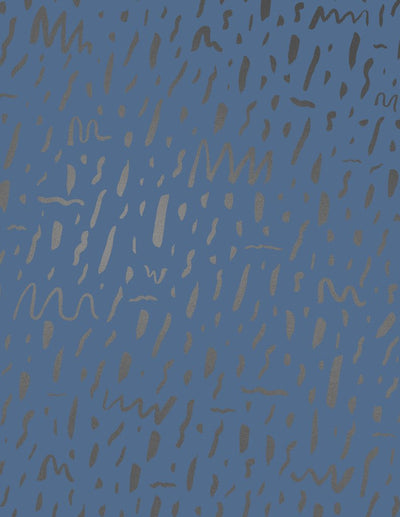 product image of sample bomba wallpaper in gunmetal on navy design by juju 1 559