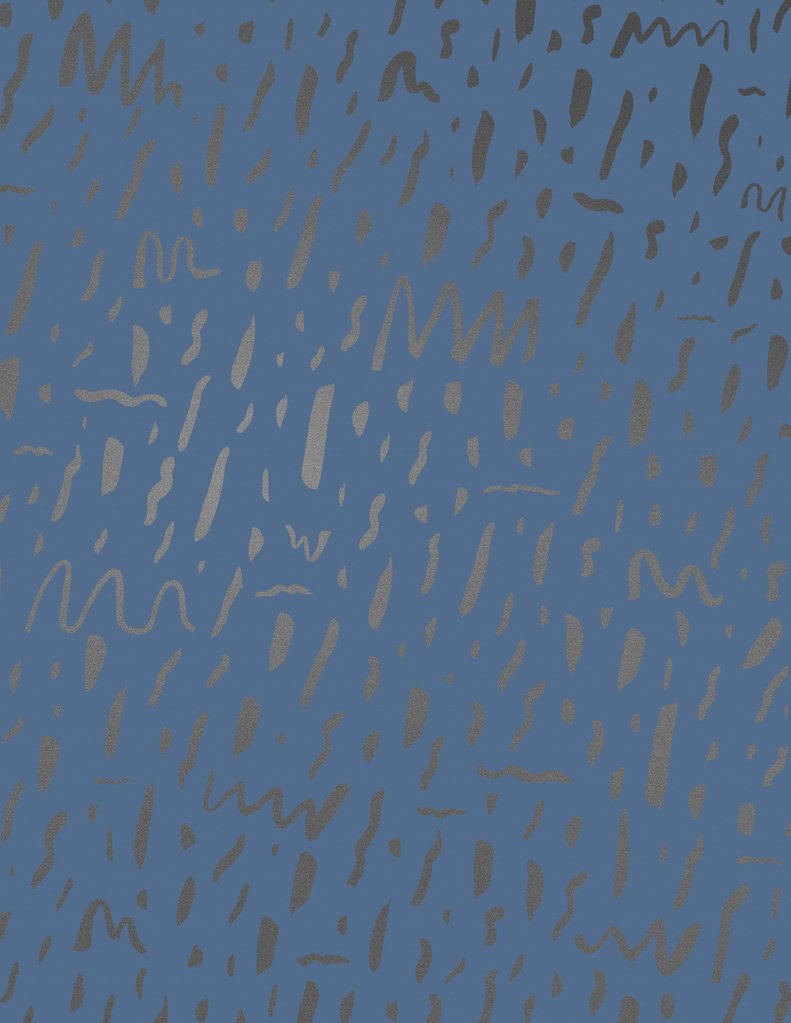 media image for Bomba Wallpaper in Gunmetal on Navy design by Thatcher Studio 256