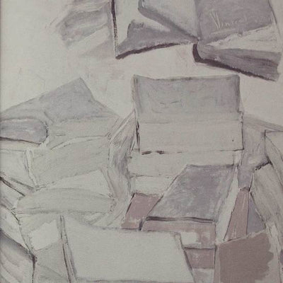 product image of Books Wallpaper in Cool Grey from the Van Gogh Collection by Burke Decor 572