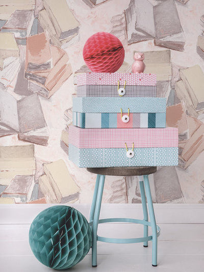 product image of Books Wallpaper in Pale from the Van Gogh Collection by Burke Decor 523