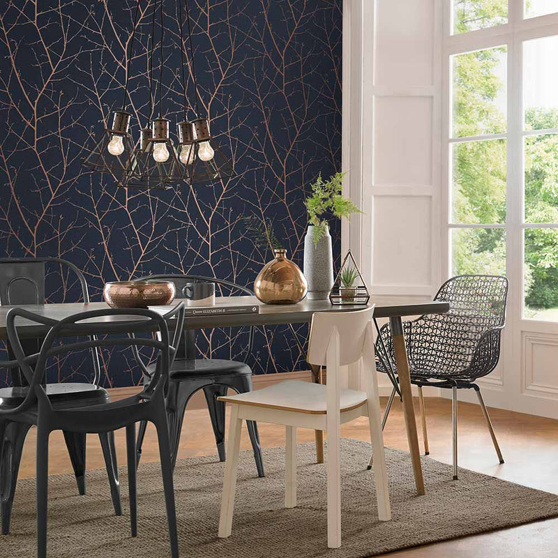 media image for Boreas Wallpaper in Midnight from the Exclusives Collection by Graham & Brown 237