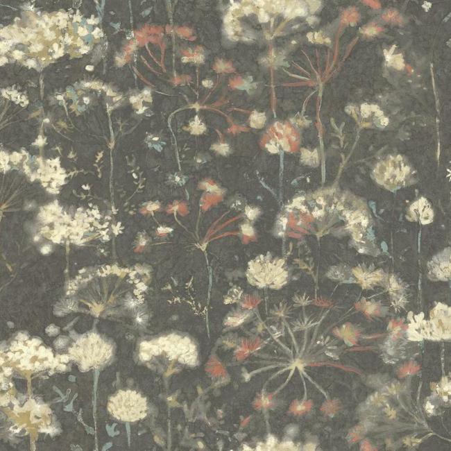 media image for Botanical Fantasy Wallpaper in Black from the Botanical Dreams Collection by Candice Olson for York Wallcoverings 252
