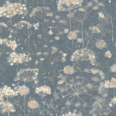 product image of sample botanical fantasy wallpaper in dark blue from the botanical dreams collection by candice olson for york wallcoverings 1 562