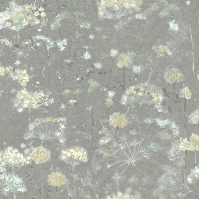 media image for sample botanical fantasy wallpaper in grey from the botanical dreams collection by candice olson for york wallcoverings 1 20