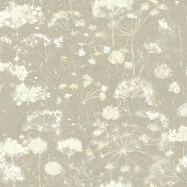 media image for Botanical Fantasy Wallpaper in Light Grey from the Botanical Dreams Collection by Candice Olson for York Wallcoverings 298