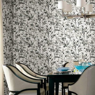 product image for Botany Vines Peel & Stick Wallpaper in Grey by York Wallcoverings 98