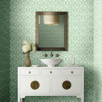 product image for Boxwood Garden Wallpaper in Teal from the Grandmillennial Collection by York Wallcoverings 41