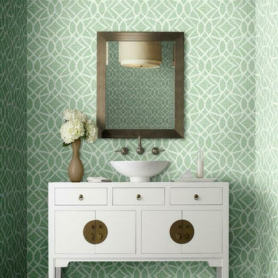 product image for Boxwood Garden Wallpaper in Teal from the Grandmillennial Collection by York Wallcoverings 43