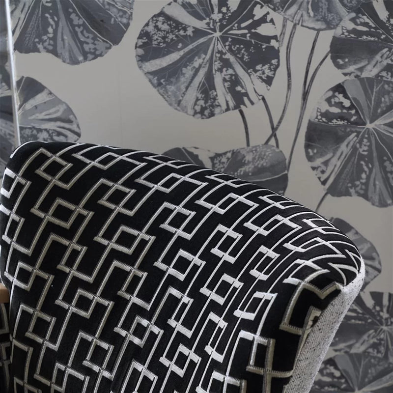 media image for Brahmi Wallpaper in Zinc from the Zardozi Collection by Designers Guild 289