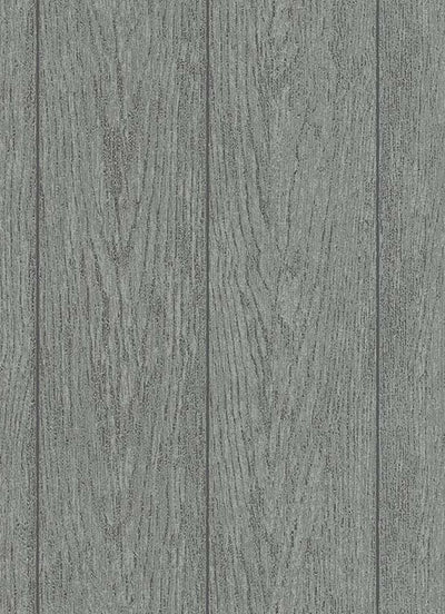 product image of sample brennan faux wood wallpaper in grey and black design by bd wall 1 50