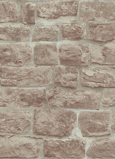 product image of Briana Faux Brick Wallpaper in Beige and Brown design by BD Wall 594