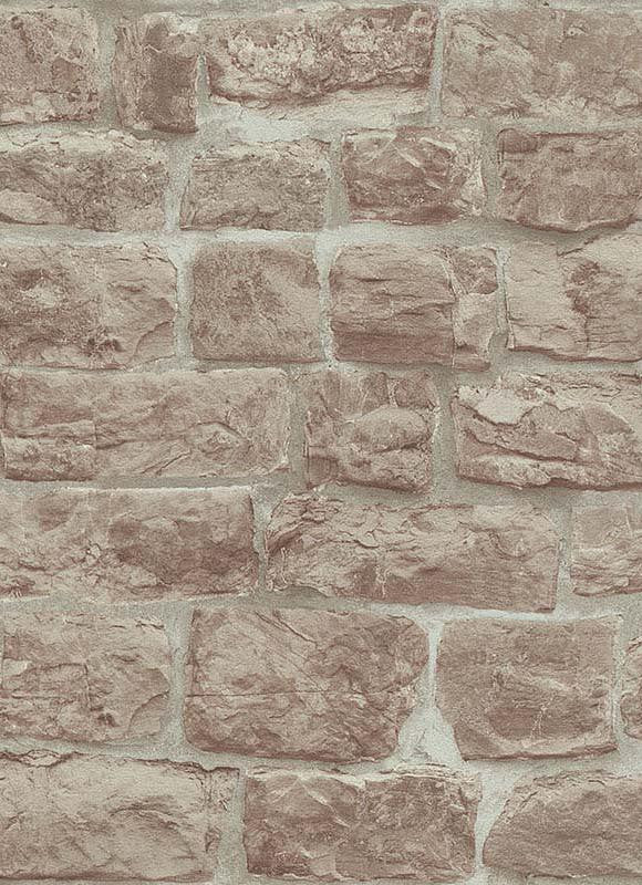media image for Briana Faux Brick Wallpaper in Beige and Brown design by BD Wall 218