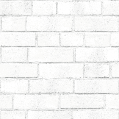 product image for Brick Self-Adhesive Wallpaper (Single Roll) in White by Tempaper 54