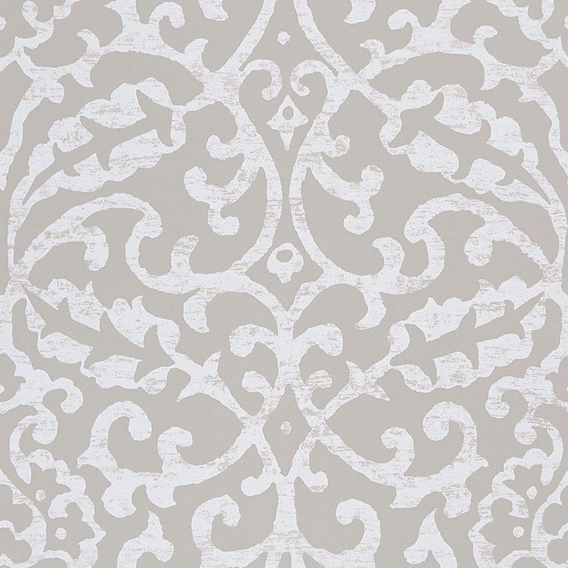 media image for Brideshead Damask Wallpaper in Grey from the Ashdown Collection by Nina Campbell for Osborne & Little 23
