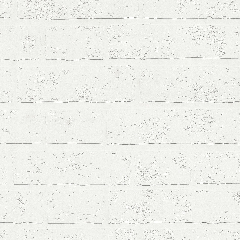media image for Bridgers White Exposed Brick Wall Paintable Wallpaper by Brewster Home Fashions 291