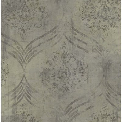 product image of Brilliant Ogee Wallpaper in Grey and Neutrals by Seabrook Wallcoverings 583
