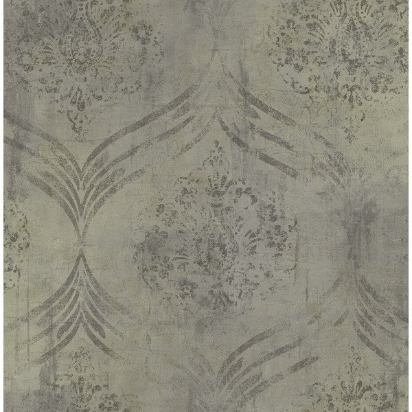 media image for sample brilliant ogee wallpaper in grey and neutrals by seabrook wallcoverings 1 264