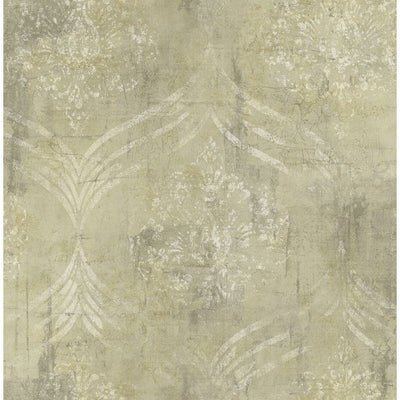 product image of Brilliant Ogee Wallpaper in Pale Gold by Seabrook Wallcoverings 525