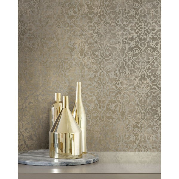 media image for Brilliant Scroll Wallpaper by Seabrook Wallcoverings 271