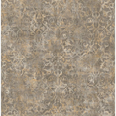 product image of sample brilliant scroll wallpaper in grey and neutrals by seabrook wallcoverings 1 558