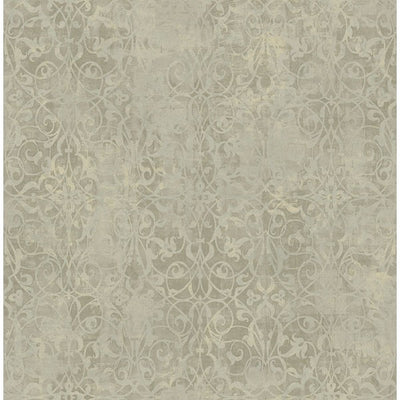 product image of sample brilliant scroll wallpaper in grey by seabrook wallcoverings 1 567