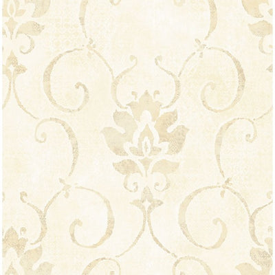product image of sample brilliant wallpaper in ivory and cream by seabrook wallcoverings 1 581