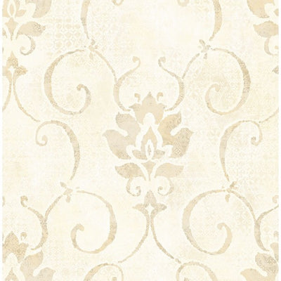 product image of sample brilliant wallpaper in ivory and pearlescent by seabrook wallcoverings 1 585
