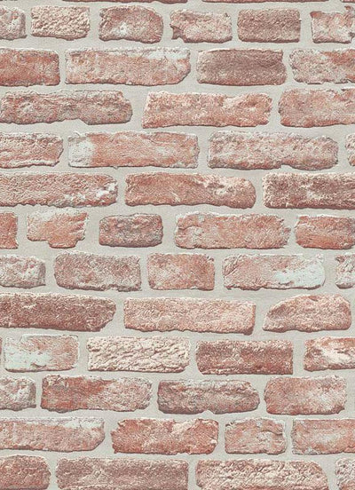 product image of Brittany Faux Brick Wallpaper in Red and Brown design by BD Wall 577
