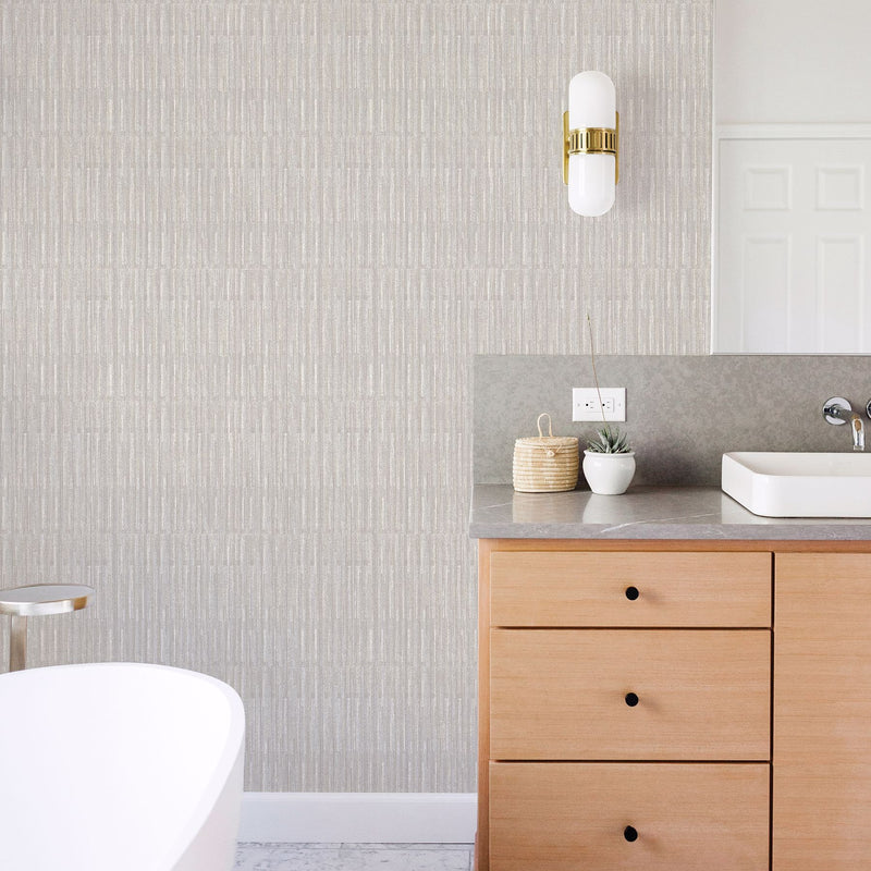 media image for Brixton Texture Wallpaper in Light Grey from the Scott Living Collection by Brewster Home Fashions 260