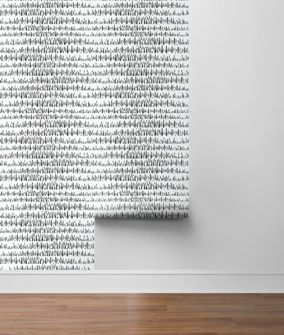product image for brush marks peel and stick wallpaper in black by nextwall 5 18