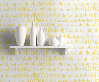 product image for Brush Marks Wallpaper in Buttercup and White from the Living With Art Collection by Seabrook Wallcoverings 68