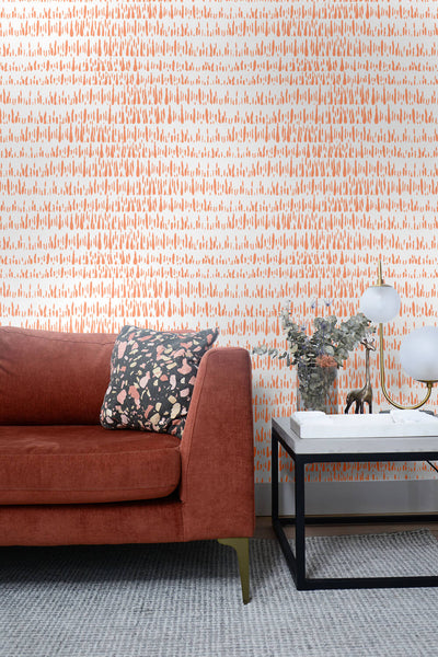 product image for Brush Marks Wallpaper in Orangesicle from the Living With Art Collection by Seabrook Wallcoverings 55